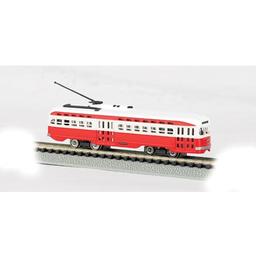 Click here to learn more about the Bachmann Industries N PCC Trolley, St. Louis Railways.