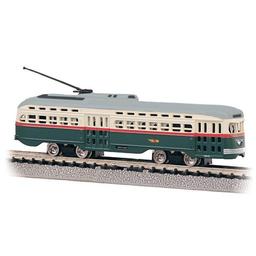 Click here to learn more about the Bachmann Industries N PCC Trolley, PTC/Green/Cream.