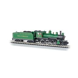 Click here to learn more about the Bachmann Industries N 4-6-0 w/DCC, SOU/Green w/Gold Stripes #1012.