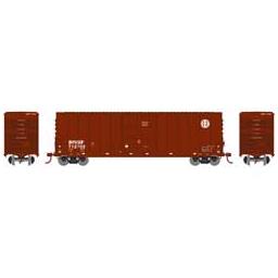 Click here to learn more about the Athearn N 50'' HC Plug Door Box, BNSF/Round Logo #712702.