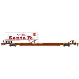 Click here to learn more about the Athearn N F89-F89''8" TOFC Flat w/40'' Trailer, TTX/Brown/SF.