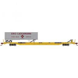 Click here to learn more about the Athearn N F89-F89''8" TOFC Flat w/40 Trailer, TTX/Yellow/EL.
