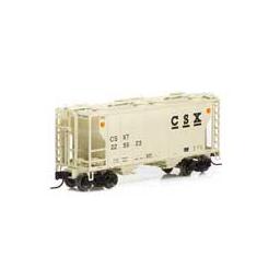 Click here to learn more about the Athearn N PS-2 2600 Covered Hopper, CSX #225523.