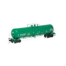 Click here to learn more about the Athearn N 30,000 Gallon Ethanol Tank, TILX/Green #261200.