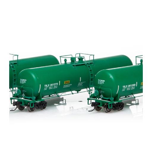 Athearn N 30,000 Gallon Ethanol Tank, TILX/Green #3 (3)