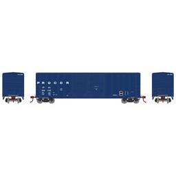 Click here to learn more about the Athearn N 50'' FMC Centered Double Door Box, Procor #208052.