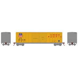 Click here to learn more about the Athearn N 50'' FMC Centered Double Door Box, UP #300303.