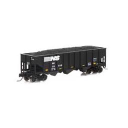 Click here to learn more about the Athearn N 40'''' 3-Bay Ribbed Hopper w/Load, NS/NW #119499.