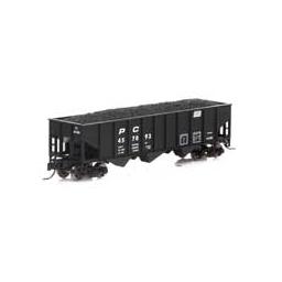 Click here to learn more about the Athearn N 40'''' 3-Bay Ribbed Hopper w/Load, PC #457093.