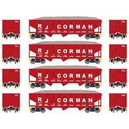 Click here to learn more about the Athearn N 40'' Outside Braced Hopper/Load, RJC (4) #2.