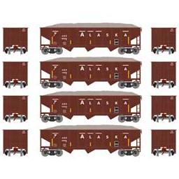 Click here to learn more about the Athearn N 40'' Outside Braced Hopper/Load, ARR (4) #1.