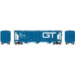 Click here to learn more about the Athearn N PS-2 2893 Covered Hopper, GT/Blue #113955.