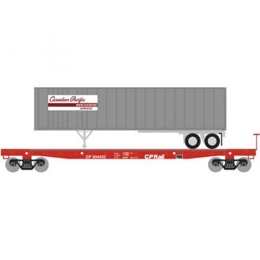 Athearn N 53'' GSC TOFC Flat w/40'' Ex-Post Trailer, CPR #3