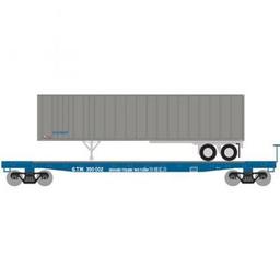 Click here to learn more about the Athearn N 53'' GSC TOFC Flat w/40'' Ex-Post Trailer, GTW #1.