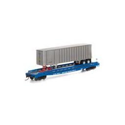 Click here to learn more about the Athearn N 53'' GSC TOFC Flat w/40'' Ex-Post Trailer, GTW #3.