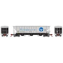 Click here to learn more about the Athearn N PS 4427 Covered Hopper, TLDX/Pillsbury #6757.