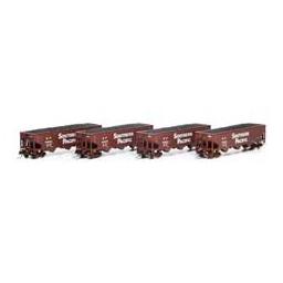 Click here to learn more about the Athearn N 40'' 3-Bay Offset Hopper w/Load, SP #1 (4).