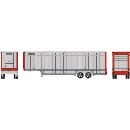 Athearn N 40'' Drop Sill Parcel Trailer,UPS/Red Ends #86962