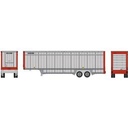 Click here to learn more about the Athearn N 40'' Drop Sill Parcel Trailer,UPS/Red Ends #87041.