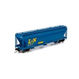 Click here to learn more about the Athearn N ACF 4600 3-Bay Centerflow Hopper, L&N #200561.