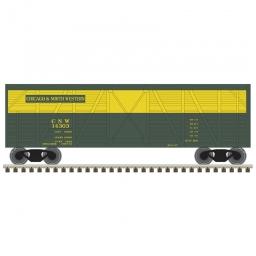 Click here to learn more about the Atlas Model Railroad N Trainman 40'' Stock Car, C&NW #14555.