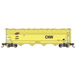 Click here to learn more about the Bachmann Industries N ACF 56'' 4-Bay Center Flow Hopper,  C&NW.