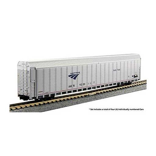 Kato USA, Inc. N Aluminum Autorack, Amtrak/Phase V #4 (4)