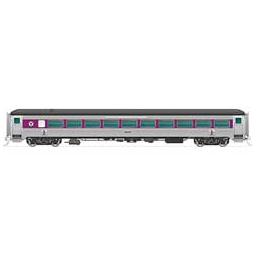 Click here to learn more about the Rapido Trains Inc. N New Haven 8600-Series Coach,MBTA/PurpWBnd #2530.
