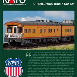 Click here to learn more about the Kato USA, Inc. N Passenger Set, UP/Excursion Train (7).