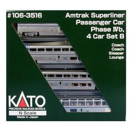 Click here to learn more about the Kato USA, Inc. N Superliner Set, Amtrak/Phase IVb B (4).