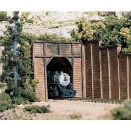 Click here to learn more about the Woodland Scenics N Single Tunnel Portal, Timber (2).