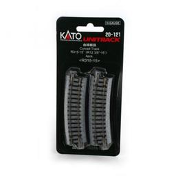 Click here to learn more about the Kato USA, Inc. N 315mm 12-3/8" Radius Curve 15-Degree (4).