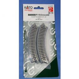 Click here to learn more about the Kato USA, Inc. N 150mm 6" Radius Curve 45-Degree (4).