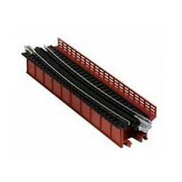 Click here to learn more about the Kato USA, Inc. N 17.6" Single Curve Girder Bridge, Red 15 degree.