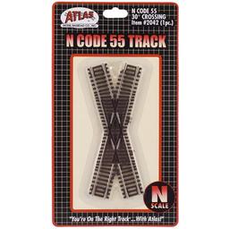 Click here to learn more about the Atlas Model Railroad N Code 55 30 Degree Crossing.