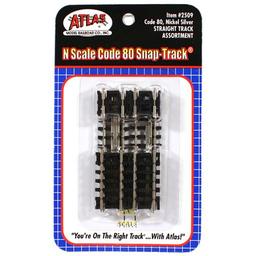 Click here to learn more about the Atlas Model Railroad N Code 80 Straight Assortment.