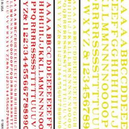 Click here to learn more about the Woodland Scenics Railroad Roman Letters, Red/Yellow.