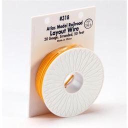 Click here to learn more about the Atlas Model Railroad 50'' Stranded Wire, 20 Gauge/Yellow.