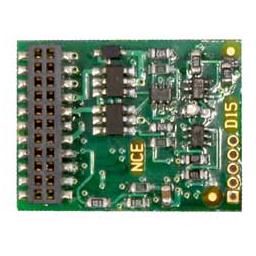 Click here to learn more about the NCE Corporation HO Decoder, D16 w/21 pin MTC plug 6-Function.
