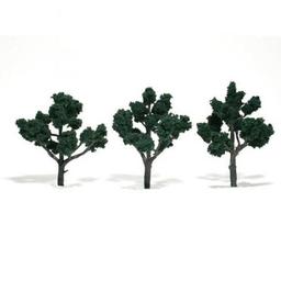 Click here to learn more about the Woodland Scenics Ready-Made Tree, Dark Green 4-5" (3).