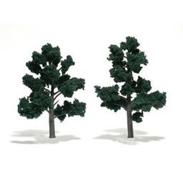 Click here to learn more about the Woodland Scenics Ready-Made Tree, Dark Green 4-5" (2).