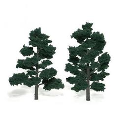 Click here to learn more about the Woodland Scenics Ready-Made Tree, Dark Green 6-7" (2).
