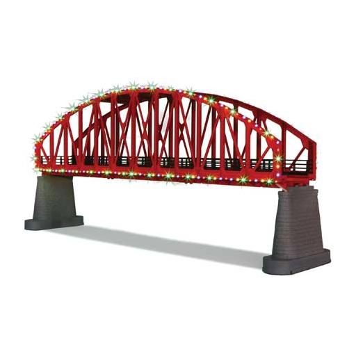 M.T.H. Electric Trains O Steel Arch Bridge w/Operating Christmas Lights