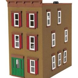 Click here to learn more about the M.T.H. Electric Trains O 3-Story Town House #2, Tan/Red.