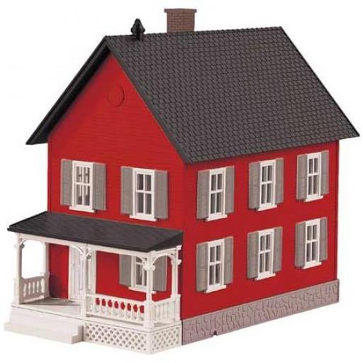 M.T.H. Electric Trains O Row House #2, Red & Gray