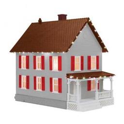 Click here to learn more about the M.T.H. Electric Trains O Row House #2 w/Christmas LEDs, Gray.