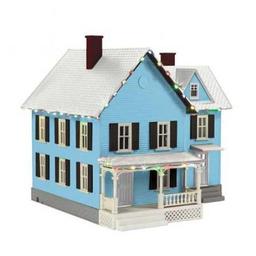 Click here to learn more about the M.T.H. Electric Trains O #6 Farm House w/Operating Christmas Lights, Blue.