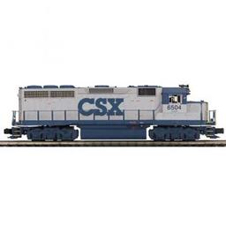 Click here to learn more about the M.T.H. Electric Trains O Hi-Rail GP40 w/PS3, CSX #6504.