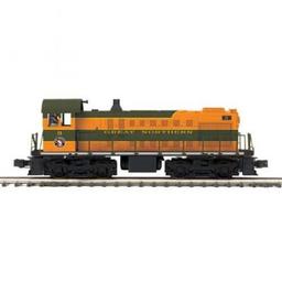Click here to learn more about the M.T.H. Electric Trains O Hi-Rail S-2 Switcher w/PS3, GN #9.