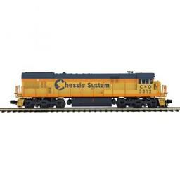 Click here to learn more about the M.T.H. Electric Trains O Hi-Rail U30C w/PS3, Chessie #3312.
